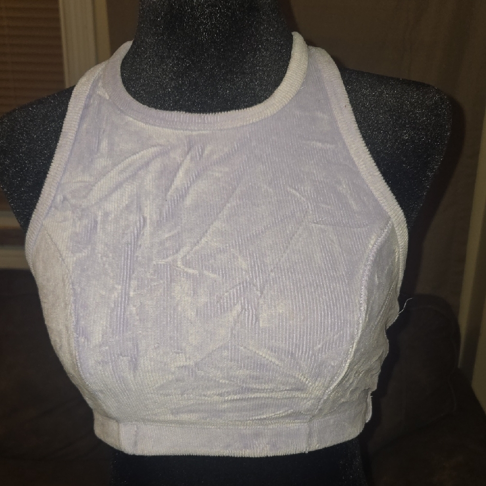Aerie Light Purple Ribbed Crop Top